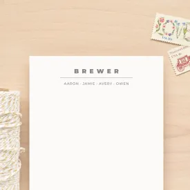 Novel Family Personalized Notepad