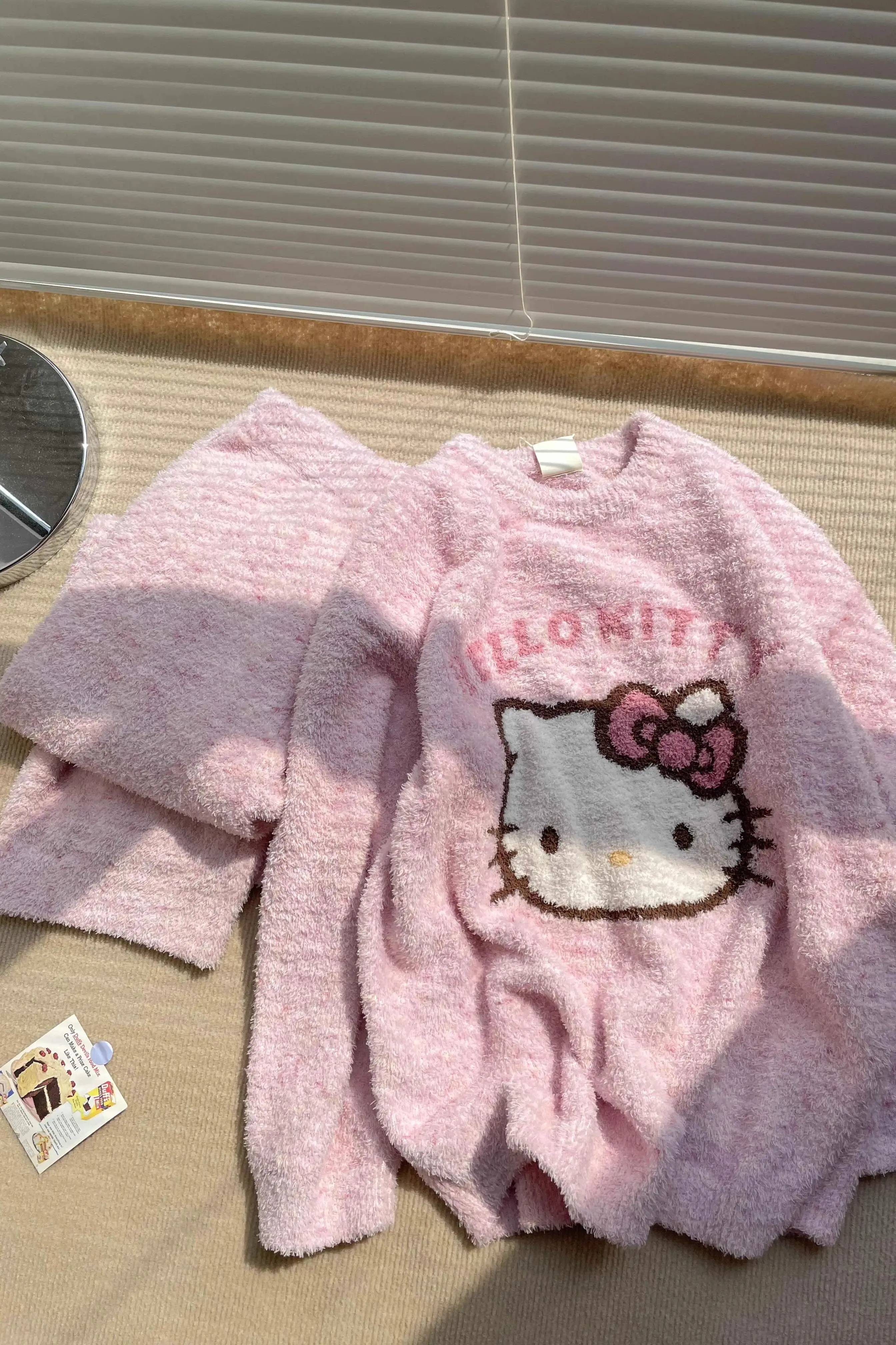 Pink Soft Kitty Fuzzy Pajama Set SK559