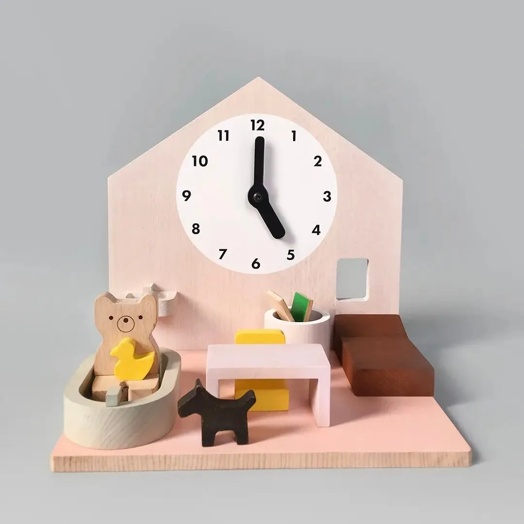 Wooden Bear Activity House Daily Routine Play Set