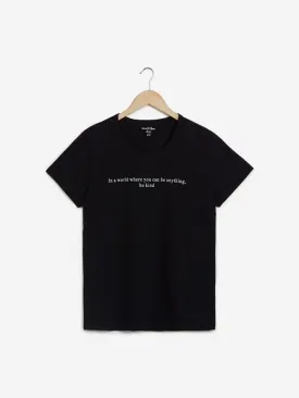 Wunderlove Black Text Print T-Shirt